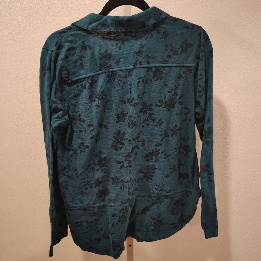 Sonoma Goods For Life Utility Tunic Size Large Button Front Long Sleeve Cotton - Picture 7 of 10